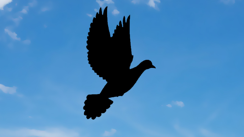 「バサバサ」鳥の羽ばたきの効果音