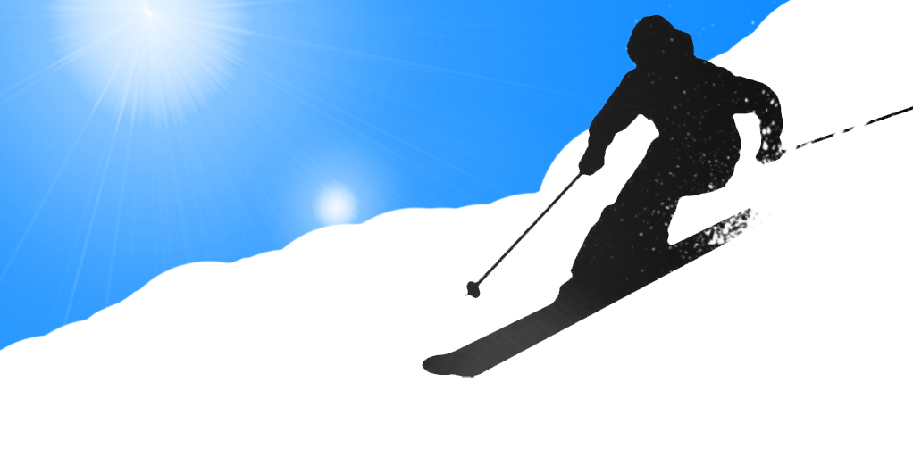 スキーヤーが速いスピードで滑走するの効果音